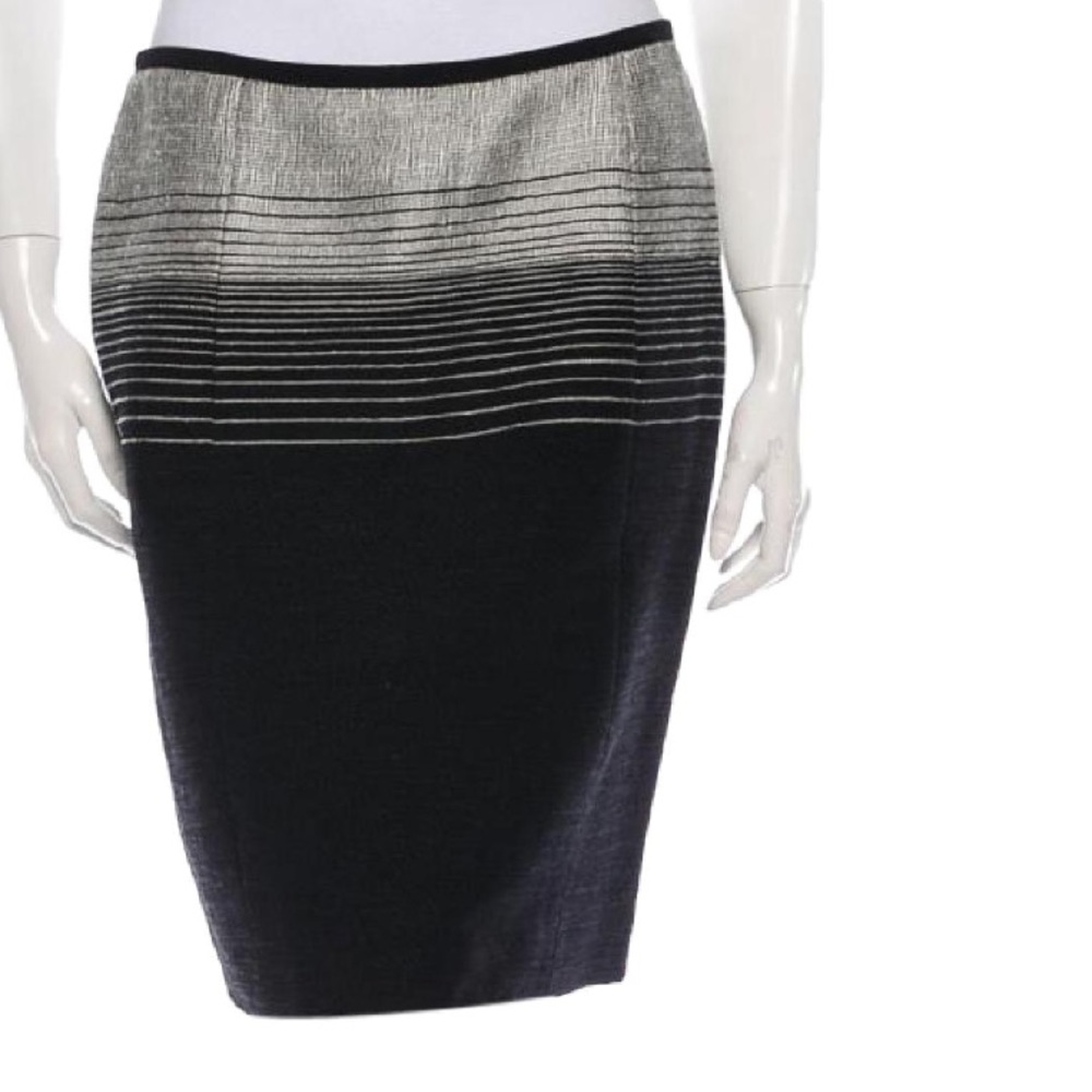 Narcisco Rodriquez Silk Blend Textured Skirt